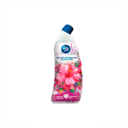 Gelinis tualeto valiklis ROŽINIO HIBISKO IR ROŽĖS kvapo AMBI PUR 750 ml