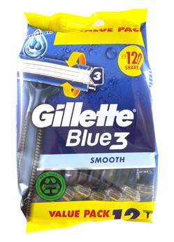 Vienkartiniai skustuvai Gillette Blue3 Smooth 12vnt