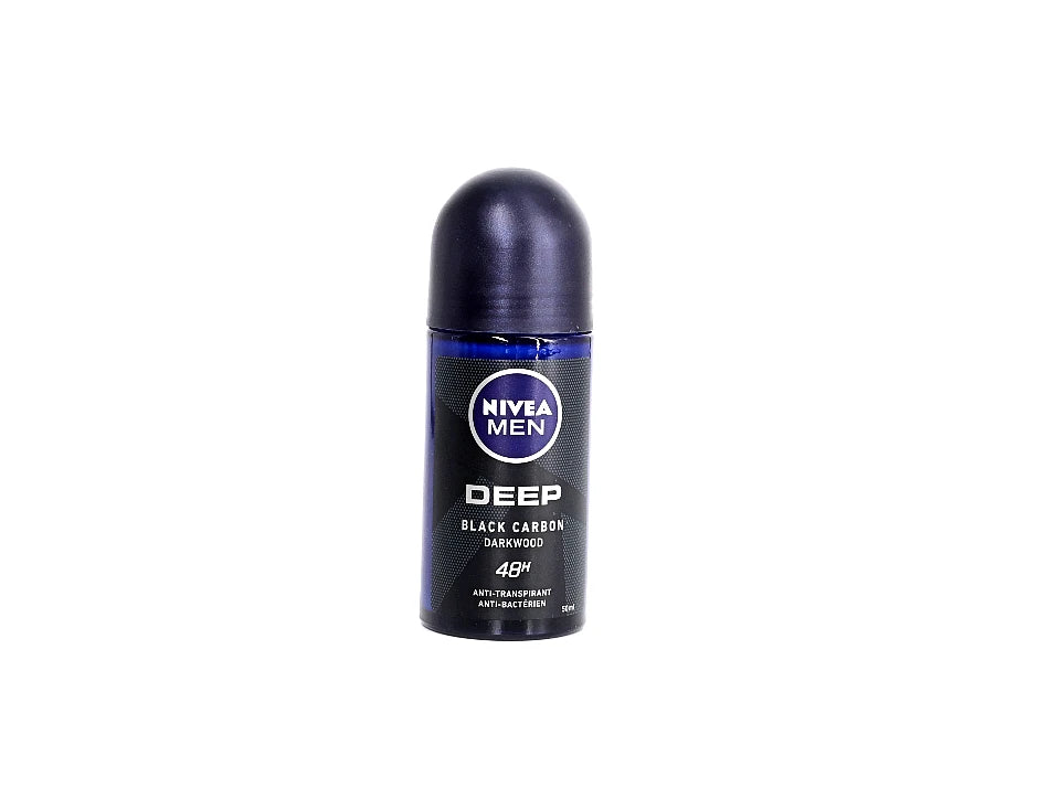 Rutulinis antiperspirantas vyrams NIVEA MenDeep Black Carbon tamsi mediena 50ml