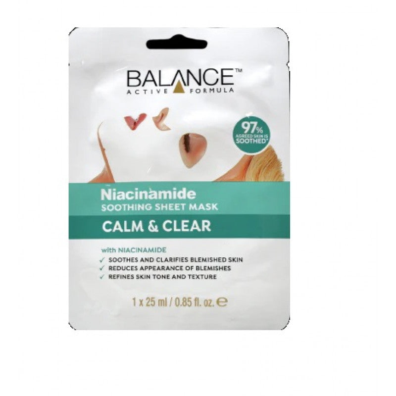 Veido kaukė su niacinamidu Balance Active Formula 1x25ml