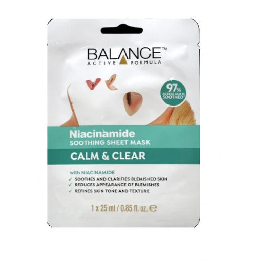 Veido kaukė su niacinamidu Balance Active Formula 1x25ml