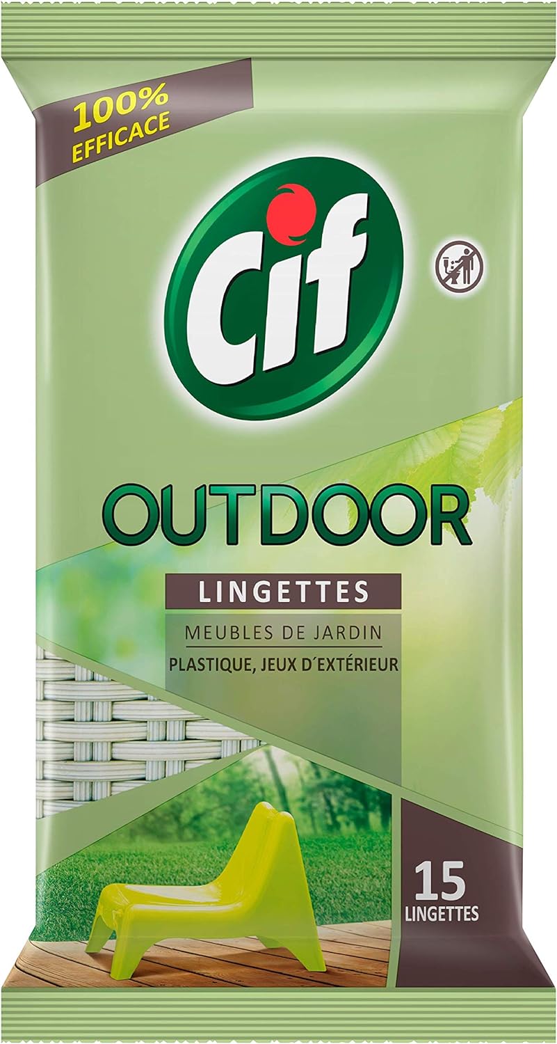 Cif Outdoor Wipes valomosios drėgnos servetėlės 15 vnt