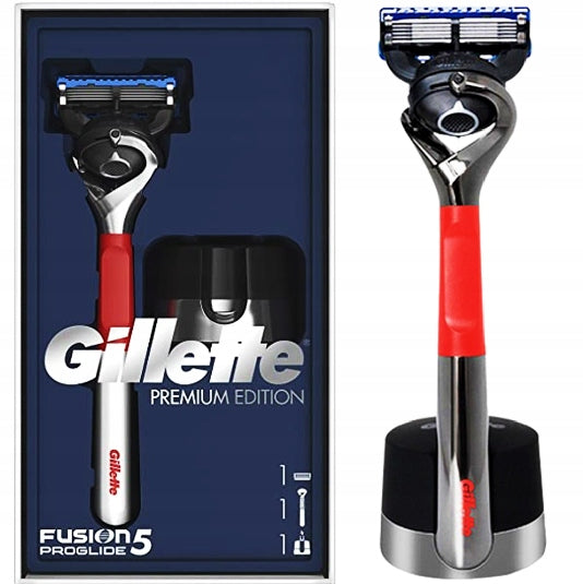 Gillette Fusion5 ProShield Premium skutimosi rinkinys (skustuvas/1vnt + stovas)