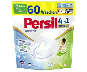 Skalbimo kapsulės Persil Sensitive 4-in-1 DISCS alergiškiems ir kūdikiams, su raminančiu alaviju jautriai odai